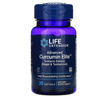 Life Extension, Advanced Curcumin Elite, Turmeric Extract, Ginger & Turmerones, 30 Softgels