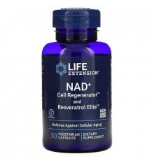 Life Extension, NAD+ Cell Regenerator and Resveratrol Elite, 30 Vegetarian Capsules