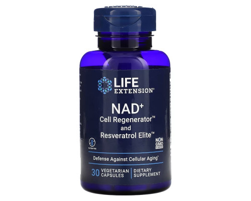 Life Extension, NAD+ Cell Regenerator and Resveratrol Elite, 30 Vegetarian Capsules Life Extension, NAD+ Cell Regenerator and Resveratrol Elite, 30 Vegetarian Capsules