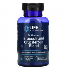 Life Extension, Optimized Broccoli and Cruciferous Blend, 30 Enteric Coated Tablets