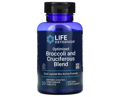 Life Extension, Optimized Broccoli and Cruciferous Blend, 30 Enteric Coated Tablets