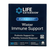 Life Extension, Florassist, средство для укрепления иммунитета зимой, 30 пакетиков