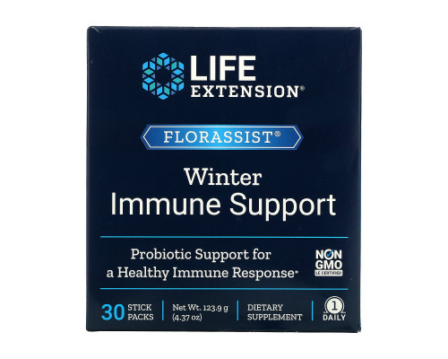 Life Extension, Florassist, средство для укрепления иммунитета зимой, 30 пакетиков Life Extension, Florassist, средство для укрепления иммунитета зимой, 30 пакетиков