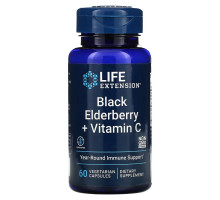Life Extension, Black Elderberry + Vitamin C, 60 Vegetarian Capsules