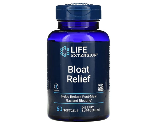 Life Extension, Средство от вздутия живота, 60 мягких таблеток Life Extension, Средство от вздутия живота, 60 мягких таблеток