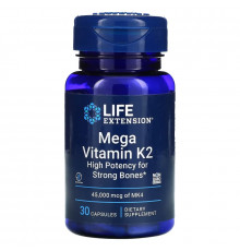Life Extension, Mega Vitamin K2, 30 Capsules