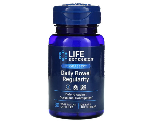 Life Extension, Florassist, Daily Bowel Regularity, 30 Vegetarian Capsules Life Extension, Florassist, Daily Bowel Regularity, 30 Vegetarian Capsules