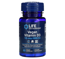 Life Extension, Vegan Vitamin D3, 125 mcg (5000 IU), 60 Vegan Capsules