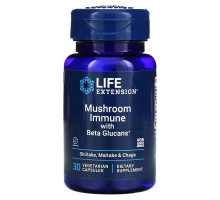 Life Extension, Mushroom Immune With Beta Glucans, 30 Vegetarian Capsules