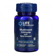 Life Extension, Mushroom Immune With Beta Glucans, 30 Vegetarian Capsules