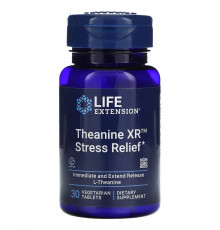 Life Extension, Theanine XR Stress Relief, 30 вегетарианских таблеток