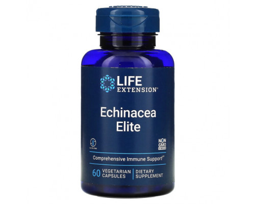 Эхинацея Life Extension, Эхинацея, 60 вегетарианских капсул Эхинацея Life Extension, Эхинацея, 60 вегетарианских капсул