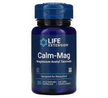 Life Extension, Calm-Mag, ацетил тауринат магния, 30 вегетарианских капсул