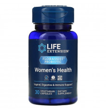 Life Extension, FLORASSIST, пробиотик, для здоровья женщин, 30 вегетарианских капсул