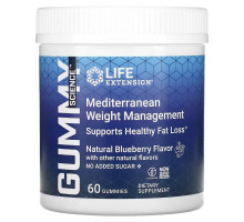 Life Extension, Gummy Science, Mediterranean Weight Management, Natural Blueberry, 60 Gummies
