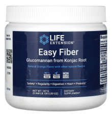 Клетчатка Life Extension, Easy Fiber, натуральный апельсин, 167 г (5,89 унции)