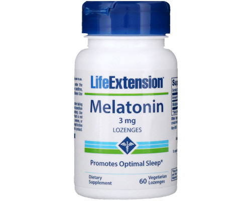 Life Extension Мелатонин 3 мг 60 пастилок Life Extension Мелатонин 3 мг 60 пастилок