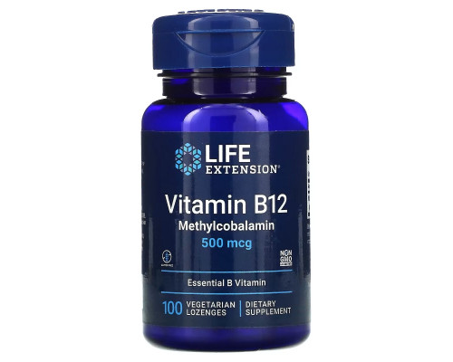 Life Extension B-12 500 mcg 100 Lozenges Life Extension B-12 500 mcg 100 Lozenges