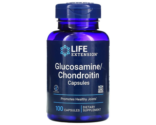 Life Extension Капсулы глюкозамина и хондроитина 100 капсул Life Extension Капсулы глюкозамина и хондроитина 100 капсул