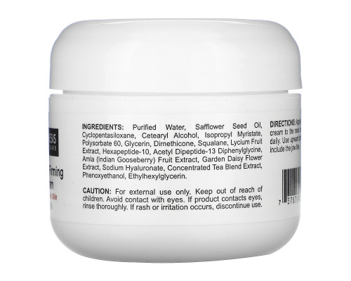 Life Extension Cosmesis Skin Care Tightening & Firming Neck Cream 2 oz