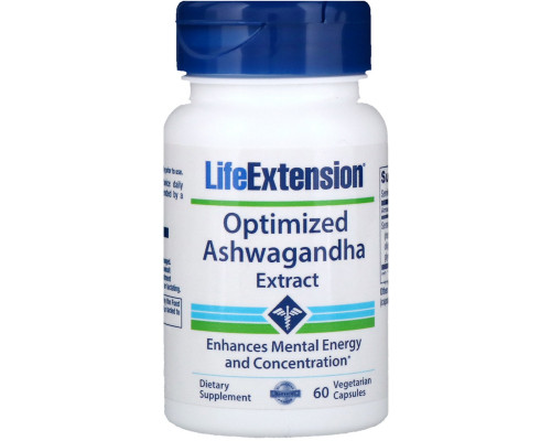 Life Extension Оптимизированный экстракт ашвагандха 60 капсул