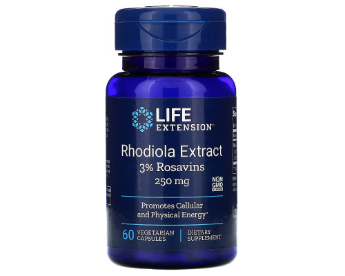 Life Extension Экстракт родиолы 250 мг 60 растительных капсул