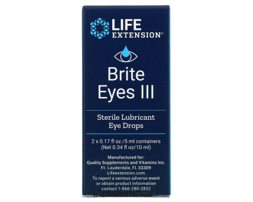 Life Extension Brite Eyes III 2 пузырька (5 мл каждый) Life Extension Brite Eyes III 2 пузырька (5 мл каждый)