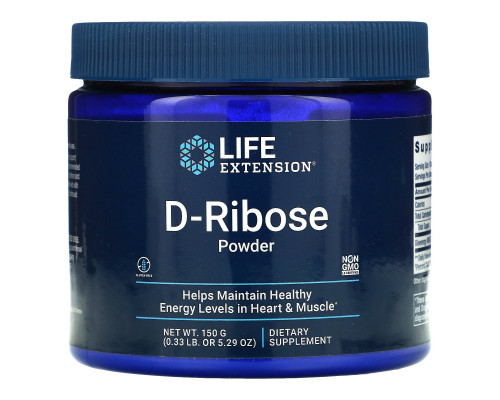 Life Extension, Порошок D-рибозы, 150 г Life Extension, Порошок D-рибозы, 150 г