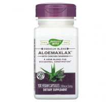 Алоэ вера Nature's Way, AloeMaxLax с каскарой, 360 мг, 100 веганских капсул