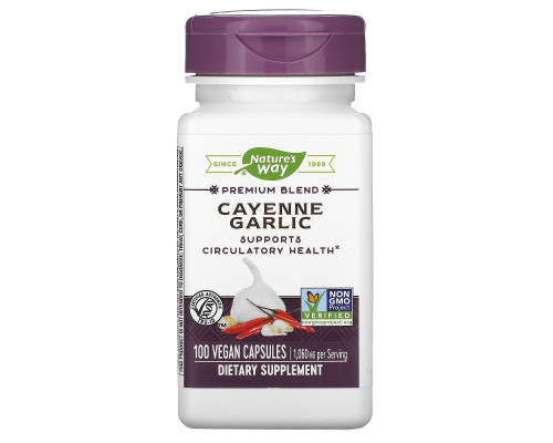 Nature's Way, Cayenne Garlic, 10 Veg. Capsules Nature's Way, Cayenne Garlic, 10 Veg. Capsules