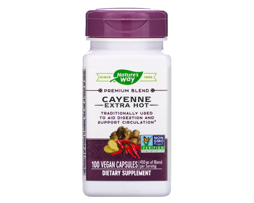Nature's Way, Cayenne Extra Hot, 100 Veg. Capsules