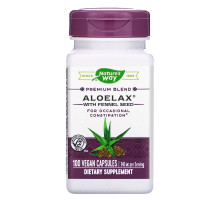 Nature's Way, Aloelax с семенами фенхеля, 340 мг, 100 вегетарианских капсул