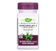 Nature's Way, Пищевая добавка Nurturalax 3, с алоэ, 100 капсул