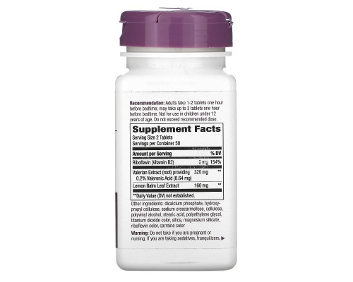 Nature's Way, Valerian Nighttime, Herbal Sleep Aid, Odor Free, 100 Tablets Nature's Way, Valerian Nighttime, Herbal Sleep Aid, Odor Free, 100 Tablets