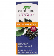 Nature's Way, Sambucus, Elderberry Syrup, Sugar-Free, 4 fl oz (120 ml)