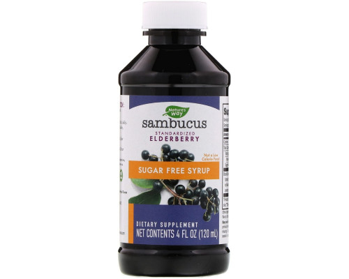 Nature's Way, Sambucus, Elderberry Syrup, Sugar-Free, 4 fl oz (120 ml) Nature's Way, Sambucus, Elderberry Syrup, Sugar-Free, 4 fl oz (120 ml)