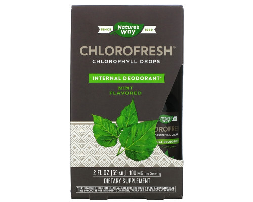 Nature's Way, Chlorofresh, капли с хлорофиллом, с мятным вкусом, 2 ж. унц. (59 мл)