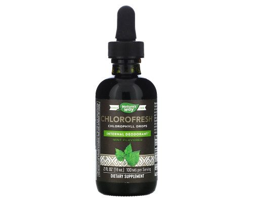 Nature's Way, Chlorofresh, капли с хлорофиллом, с мятным вкусом, 2 ж. унц. (59 мл)