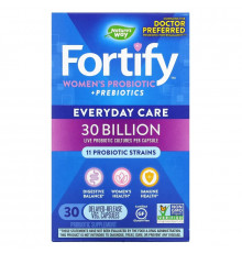 Nature's Way, Fortify, Women's Probiotic + Prebiotics, Everyday Care, 30 Billion, 30 Delayed-Release Veg. Capsules