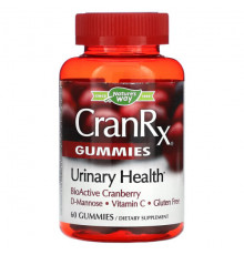 Фрукты и ягоды Nature's Way, CranRx, средство для мочевыводящих путей, биоактивная клюква, 60 жевательных таблеток