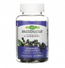 Nature's Way, Sambucus, Standardized Elderberry, 60 Gummies