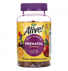 Nature's Way, Alive! Prenatal with Plant DHA, Orange & Raspberry Lemonade, 90 Gummies