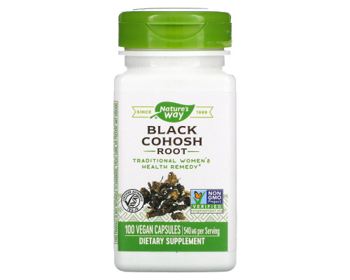 Nature's Way, Black Cohosh Root, 540 mg, 100 Vegetarian Capsules Nature's Way, Black Cohosh Root, 540 mg, 100 Vegetarian Capsules