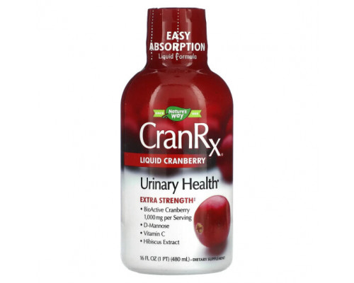 Женское здоровье Nature's Way, CranRX, клюквенный сок, 16 жидких унций (480 мл) Женское здоровье Nature's Way, CranRX, клюквенный сок, 16 жидких унций (480 мл)