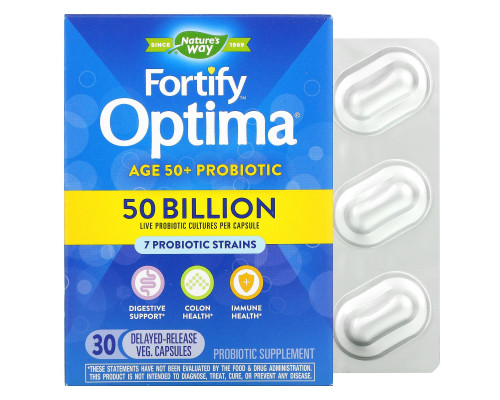 Nature's Way, Primadophilus Optima, Adult 50+, 30 Delayed Release Vegetarian Capsules Nature's Way, Primadophilus Optima, Adult 50+, 30 Delayed Release Vegetarian Capsules