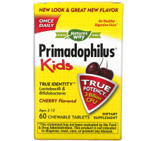 Nature's Way, Primadophilus для детей, вишня, 60 жевательных таблеток