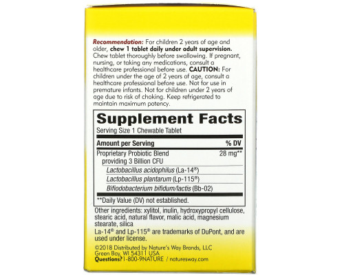 Nature's Way, Primadophilus для детей, вишня, 60 жевательных таблеток Nature's Way, Primadophilus для детей, вишня, 60 жевательных таблеток