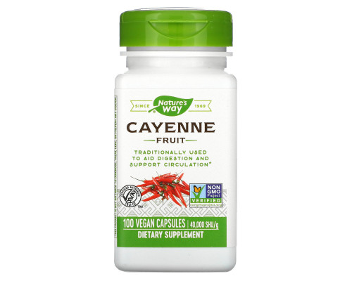Nature's Way, Cayenne, 40,000 SHU, 100 Veg. Capsules Nature's Way, Cayenne, 40,000 SHU, 100 Veg. Capsules