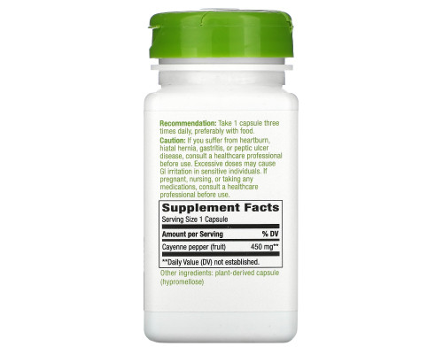Nature's Way, Cayenne, 40,000 SHU, 100 Veg. Capsules Nature's Way, Cayenne, 40,000 SHU, 100 Veg. Capsules