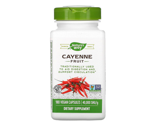 Nature's Way, Cayenne, 180 Veg. Capsules Nature's Way, Cayenne, 180 Veg. Capsules